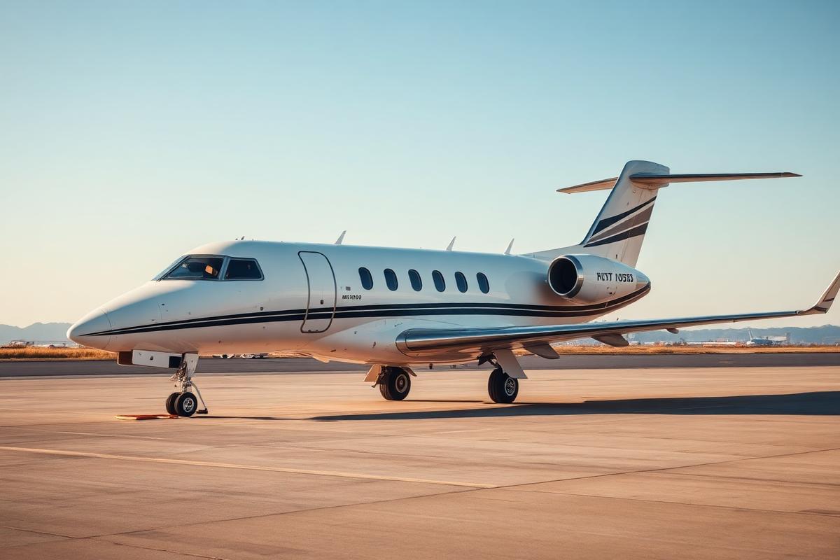 Midsize Jets private jet on tarmac